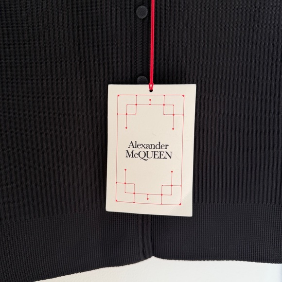NWT Alexander McQueen Black Sheer Cardigan - Picture 3 of 10